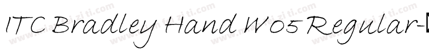 ITC Bradley Hand W05 Regular字体转换